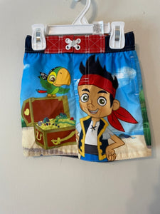 Boys Size 12 Months Disney Jake and the never land pirates Swim trunks