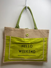 Load image into Gallery viewer, Hello Weekend Tote Bag