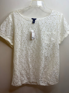 Womens Size XL Gap White Lace Shirt BNWT