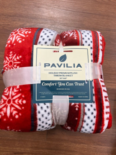 Christmas plush fleece throw 50x60