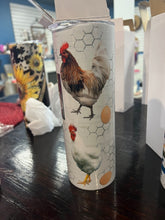Load image into Gallery viewer, yes I talk to chickens tumbler