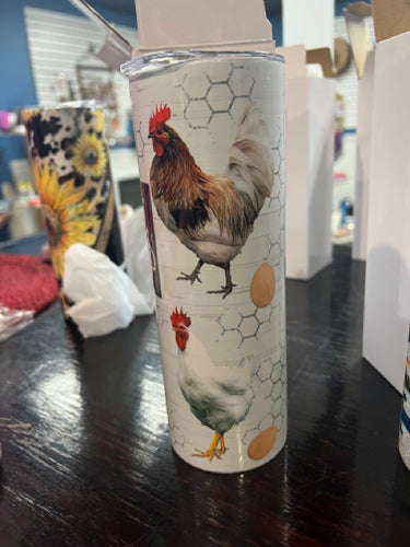 yes I talk to chickens tumbler