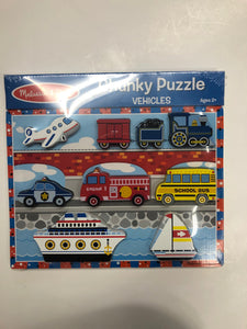 Vehicles peg puzzle