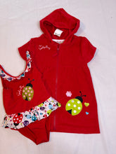 Load image into Gallery viewer, Girls size 4T Wippette Red Lady Bug Swim Cover