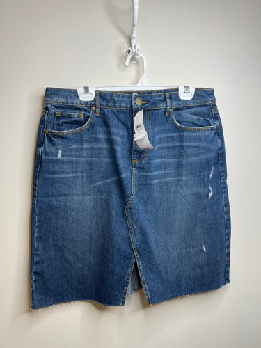 Women Size 12 Loft  Denim Mini Skirt ( NWT)