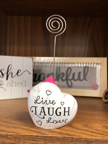 Live Laugh love note holder