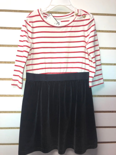 girls 6/7 striped velvet  Gap Dress