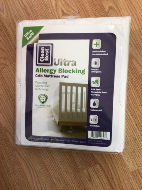 clean rest ultra allergy blocking crib mattress pad