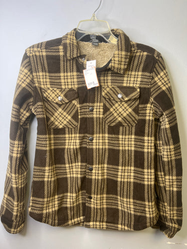 Boys 14/16 Eddie Bauer Sherpa Lined Flannel Button Up BNWT