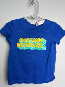 Boys size 12 Months Cat & Jack blue "Awesome Brother" Shirt