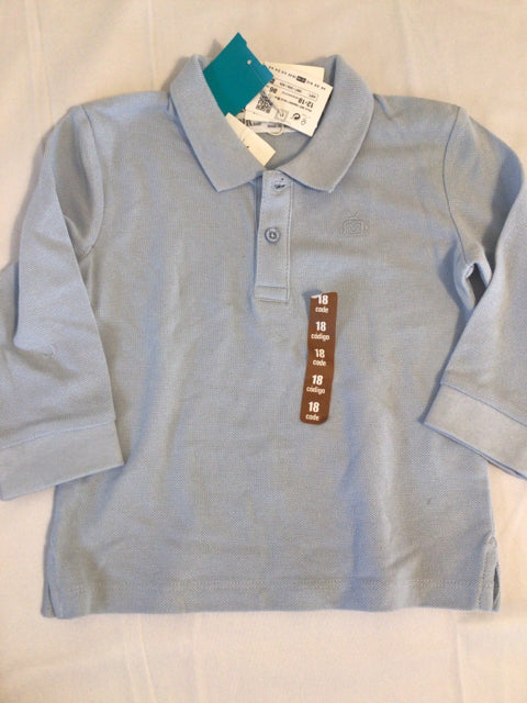 Boys size 12-18 month zara baby long sleeve light blue  Shirt