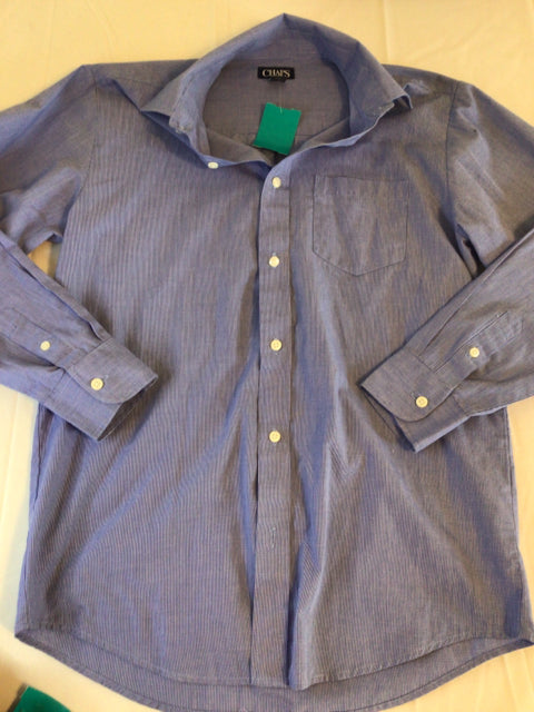Boys size 14/16 Chaps long-sleeve lightblue button up  Shirt