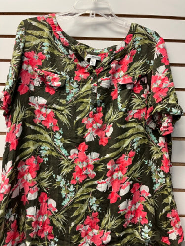 womans Size XL Croft and Barrow hawaiin print  Shirt