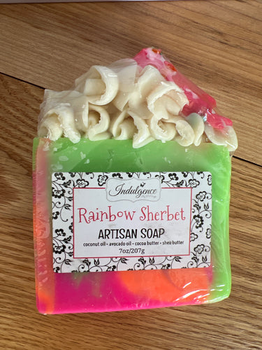 Rainbow Sherbert Artisan soap