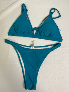 Womens Size M Cupshe Teal 2 piece Swimsuit